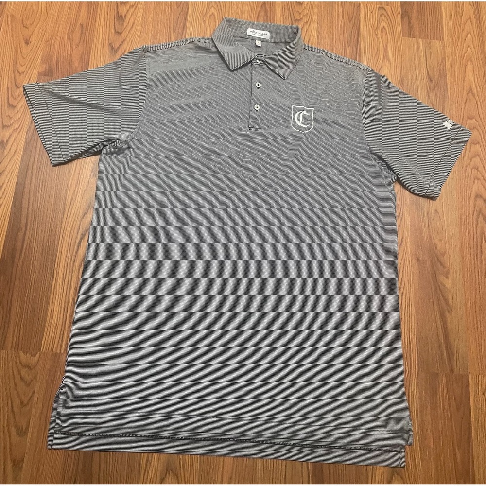 Peter Millar Summer Comfort Polo Shirt Mens Large Performance Crest Logo